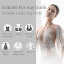 Pasties Nipple Covers for Women 2 Pairs, Reusable Ultra-Thin Sticky Silicone Bra, with Travel Box (3.15in (Fits A-C Cups), Creme)