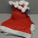 Satinior 28 Pcs Santa Hat Bulk for Adult Red Christmas Claus Santa Hat Plus Size Plush Non Woven Fabric Cap for Christmas Holiday Party Supplies