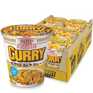 Nissin Cup Noodle Ramen Noodle Soup, Curry, 2.82 Ounce (Pack of 6), BB Date 09/22/2026