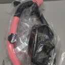 Snorkeling Gear for Adults, JRing Snorkel Mask Set with 180 Degree Tempered Glass Anti Fog Goggles Scuba Dry Top Snorkel for Swimming, Scuba Diving Mask for Men Women (Black+Pink (2 Pack))