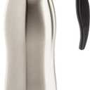 TableCraft 12685 34 Oz (1 L) Stainless Steel Coffee Creamer, Vacuum-Insulated Double Wall Carafe, Dishwasher Safe, Flip-Top Lid, Ideal for Breakfast Buffets & Coffee Stations