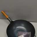 YOSUKATA 11.8" Carbon Steel Wok Pan  Pre-Seasoned Flat Bottom Pow Wok for Stir Fry, BBQ, Grill & Camping  Traditional Japanese Chinese Cookware  Compatible with Induction, Electric, Gas, Open Fire