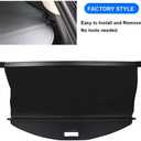 Cargo Cover for Jeep Cherokee Accessories 2019 2020 2021 2022 2023 Rear Trunk Shade Cover(Not fit for Grand Cherokee)