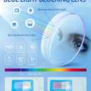 HIGHLIKE 2 or 3 -Pack Blue Light Blocking Reading Glasses with Hard Cases, Semi Frame Spring Hinge Readers Glasses