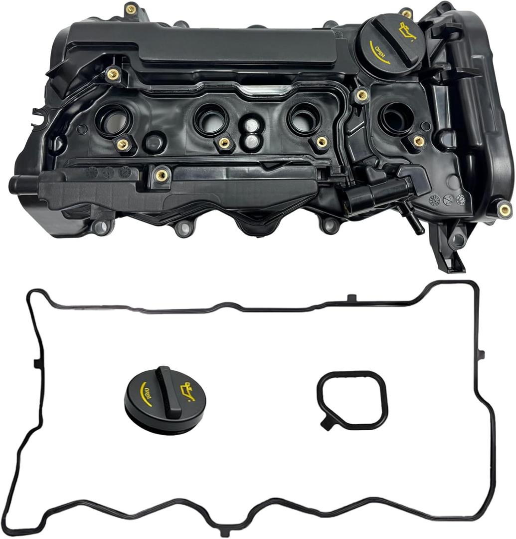 Engine Valve Cover with Gasket PCV Valve Compatible with Honda Accord 2013-2017, CRV 2015-2019, L4 2.4L Gas, Replace # 12310-RDF-A01, 12310-5A2-A01