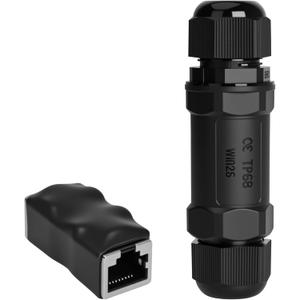 Starlink Ethernet Adapter Kit: IP68 Waterproof RJ45 Coupler for Starlink Cable/Cat7/Cat6/Cat5E/Cat5 Network LAN Cable Extender - Suitable for Repair and Extend Network Cables (Not lightning protected)