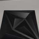 3D Wall Panels for Interior Wall Decor, 3 Layout Options PVC Textured Wall Art Decor for Living Room Bedroom TV Background Gaming Room, 12''x12'', 20 Pcs Black