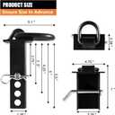 12Pack Trailer Stake Pocket D Ring Heavy Duty Utility Trailer Stake Pocket Accessories Car Hauler Trailer Accessories Flatbed Black