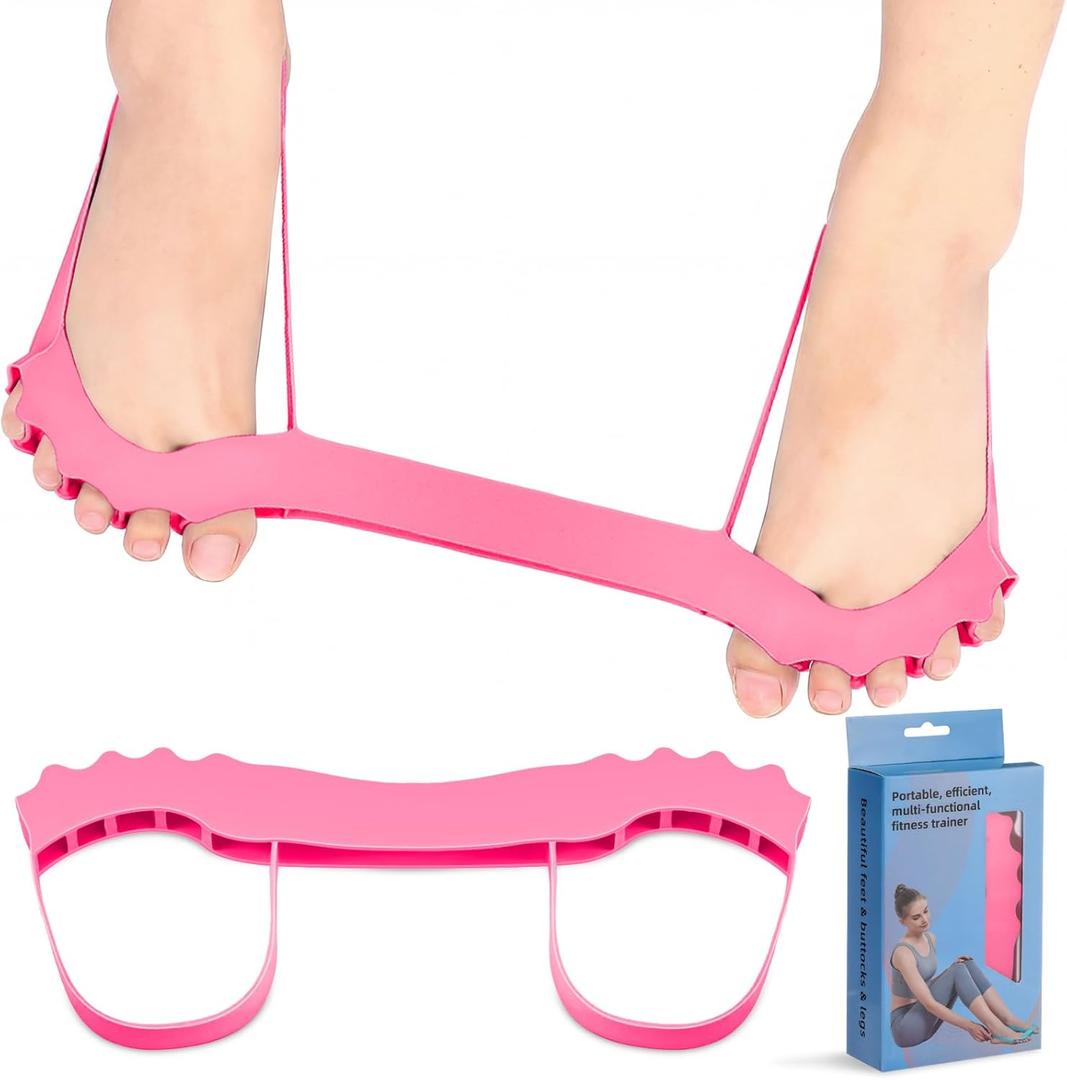 Halloscume Toe Stretch Bands for Bunions Correction Toe Spacers Separators Foot Stretcher Resistance Bands Corrective for Women Men Hallux Valgus Alignment Yoga Exercise(Blue, Purple, Pink,3 Pcs)