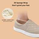 STQ Loafers for Women Memory Foam Slip On Sneakers EleeS Quilted 1.0 Comfort Fall Shoes, Size shoes 9.5