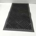 Indoor Outdoor Front Door Mat, All Weather Non-Slip Rubber Outside Entrance Door Rug, Low Profile Rug, Welcome Mat for Backdoor Patio Porch Garage Entryway (Dark Gray, 29.5 X 17 Inch)