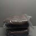 downluxe Indoor Chair Cushions for Dining Chairs, Tufted Overstuffed Textured Foam Kitchen Chair Pads with Ties and Non-Slip Backing, 15.5" x 15.5" x 4", Brown, 4 Pack