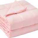yescool Weighted Blanket for Adults (17 lbs, 60" x 80", Pink) Cooling Heavy Blanket for Sleeping Perfect for 160-180 lbs, Queen Size Breathable Blanket with Premium Glass Bead, Machine Washable