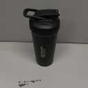 BlenderBottle Strada Shaker Cup Insulated Stainless Steel Water Bottle with Wire Whisk, 24-Ounce, Black