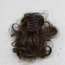 Claw Clip Short Ponytail Messy Bun Hair Piece Bendable Hair Branch Extensions Fluffy Wavy Curly Synthetic Versatile Coffee Brown Hairpieces