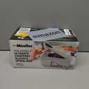 Mueller Pro-Series All-in-One, 12 Blade Mandoline Slicer for Kitchen, Food Chopper, Vegetable Slicer and Spiralizer, Cutter, Dicer, Grater, Kitchen Gadgets Sets with Container, White Sand/Gray