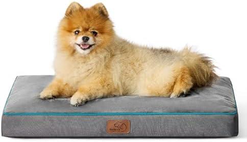 Lesure Washable Dog Bed for Small Dogs - 2.5 Inch Thicken Up to 30lbs Pet Mat Pillows with Removable Washable Cover, Grey