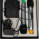 FIFINE UHF Dual Channel Wireless Handheld Microphone, Easy-to-use Karaoke Wireless Microphone System-K036