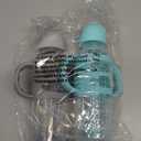 Dr. Brown's Milestones Narrow Sippy Straw Bottle, Spill-Proof with 100% Silicone Handles and Weighted Straw, 8 oz/250 mL, Gray/Green, 6m+