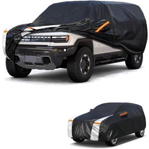 Large SUV Car Cover for GMC Hummer EV 2023-2025 100% Waterproof All Weather, Heavy Duty Outdoor Full Exterior Covers Rain Sun Wind UV Protection.