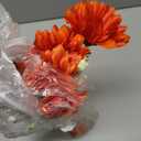 20 Pcs Orange Gerbera Daisy Faux Artificial Daisies Flower Bouquet Fake African Daisy Flower for Wedding Bridal Bouquet Party Home Kitchen Table Centerpiece (Orange)