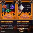 Halloween Decorations 3 Pack Orange Pumpkin Green Spider Purple Witch Hat Lights with Suction Cup Battery Operated Halloween Lights,Slow Fade Mode & Timer for Windows, Bedroom, Porch