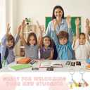 28 Set Back to School Gifts Include Acrylic Mini Animal Keychains First Day of School Cards and Organza Bags for Students Kids Back to School Classroom Gifts Jungle Animal Party Favors