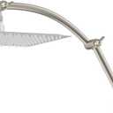 Hibbent Shower Head Extension Arm,16" Solid Brass Adjustable Extender with Lock Joint, Standard 1/2", Rise or Lower Rainfall and Fixed Shower Head,Height/Angle Adjustable Extension Arm, Brushed Nickel