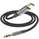 TIPSEAN USB C to 3.5mm Audio Aux Jack Cable, Type C to 3.5mm Headphone Car Stereo Cord Compatible with iPhone 15 Pro Max 15 Plus, Samsung Galaxy S21~24 Note 20, Pixel 4 5 XL, iPad Pro (Black, 6.5Ft)