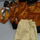 ReliBeauty Earhart Historical Costume Kids Aviator Costume for Girls with Hats, Glasses and Scarves,Yellow , Size 150