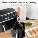 Ninja Foodi Air Fryer | 6-in-1 with 10-QT DualZone Baskets | Smart Finish to Cook 2 Foods at Once | Air Fry, Broil, Roast, Dehydrate, Keep Warm & Bake | 450 F |XL Capacity | Black | DZ302