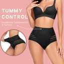WOWENY Womens Underwear Tummy Control Underwear for Women High Waisted Shapewear Mesh Seamless Butt Lifter Panties (XL)