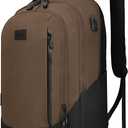 Goloni Multi-functional Travel Backpack, Large Capacity for Men Women Waterproof Business Work Bag, College Laptop Backpack with USB Charging Port, Suitable for 17-inch Computers (Brown1)