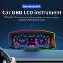 Obd2 Gauge Display for Cars P4, Digital Speedometerwith Overspeed, RPM, water temperature, voltage alarm, Heads Up Display Suitable for All Car
