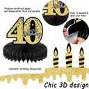 9PCS 40th Birthday Decorations 40th Birthday Centerpieces for Tables Decorations Vintage 1986 Honeycomb Table Topper Back in 1986 40th Birthday Decorations for Men and Woman 40 Years Birthday Party