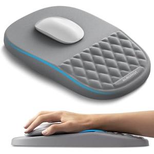 AUEDROT Ergonomic Mouse Pad with Wrist Rest Support 2 in 1 Mouse Pad & Wrist Rest Massage Desk Mat with Gel Cushion Non-Slip for Office & Gaming, for Gift, Gray