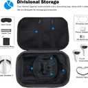 ProCase Hard Travel Case Compatible for Meta Oculus Quest 2 VR Gaming Headset, Shockproof Carrying Bag with Shoulder Strap for Controllers Accessories Storage, Also Fits Elite Strap -Grey