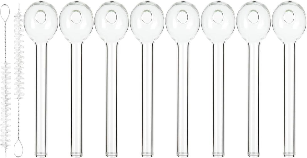 Generic Oil Glass Manual Burners Transparent for Family (8Pack)