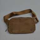 Pander Everywhere Belt Bag for Women, 5 Zipper Pockets Nylon Crossbody Fanny Pack Purse (Caramel Burnt)