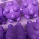 Portable Double Foot Massage Roller,Plantar Fasciitis Relief, Dual Foot Acupressure Therapy for Stress Relief and Improved Circulation, Portable Reflexology Tool for Home and Office Use (Purple)