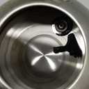 Primula Stewart Whistling Stovetop Tea Kettle Food Grade Stainless Steel, Hot Water Fast to Boil, Cool Touch Folding, 1.5-Quart, Brushed with Black Handle