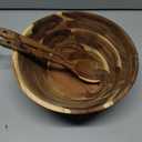 Wooden Salad Bowls with Serving Utensils, Large 12.5" Acacia Wooden Bowls for Food, Perfect as Fruit Bowl, Serving Bowls, Mixing Bowls, Handmade, Durable and Stylish Natural Wood Dinning Accessory