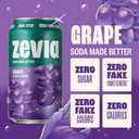 Zevia Zero Sugar Soda, Grape, 12 oz Cans (24-Pack)  Naturally Sweetened, Zero Calorie Sugar Free Soda - Non-GMO Project Verified, Gluten-Free, Vegan (EXP 03/29/27)