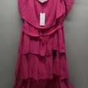 City Chic Women's CITYCHIC Plus Size Dress Night Garden, Hot Pink, 16