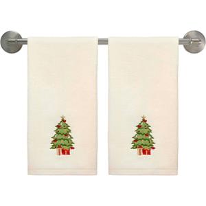 Avanti Linens - Hand Towels, Soft & Absorbent Cotton Towels, Holiday Bathroom Decor, Set of 2 (Tree Collection)
