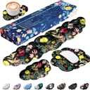 JIKIOU Cloud Wrist Rest Keyboard, Cloud Keyboard Wrist Pad Set with Comfortable Cloth, Cute Arm Rest for Palm Support, PC/Gaming Desk Accessories/Office Setup/Computer Hand Cushion Black Flowers