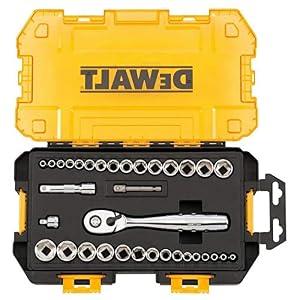 DEWALT DWMT73804 1/4" and 3/8" Drive Socket Set (34-Piece)