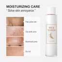 Rice Toner for Face, Rice Hydrating Face Toner for Women & Men, Lightweight Facial Moisturizer Targets Dryness, Dullness, Strengthens Skin Barrier, for Sensitive & Combination Skin