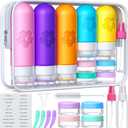 20Pack Travel Bottles for Toiletries, TSA Approved Travel Bottles Silicone Travel Size Containers, Travel Essentials Leak Proof Refillable Liquid, Shampoo and Conditioner Travel Toiletry Bottles (Color)