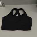 Sports Bras for Women Criss-Cross Back Padded Workout Tank Tops Medium Support Crop Tops for Women (X-Small, Black)